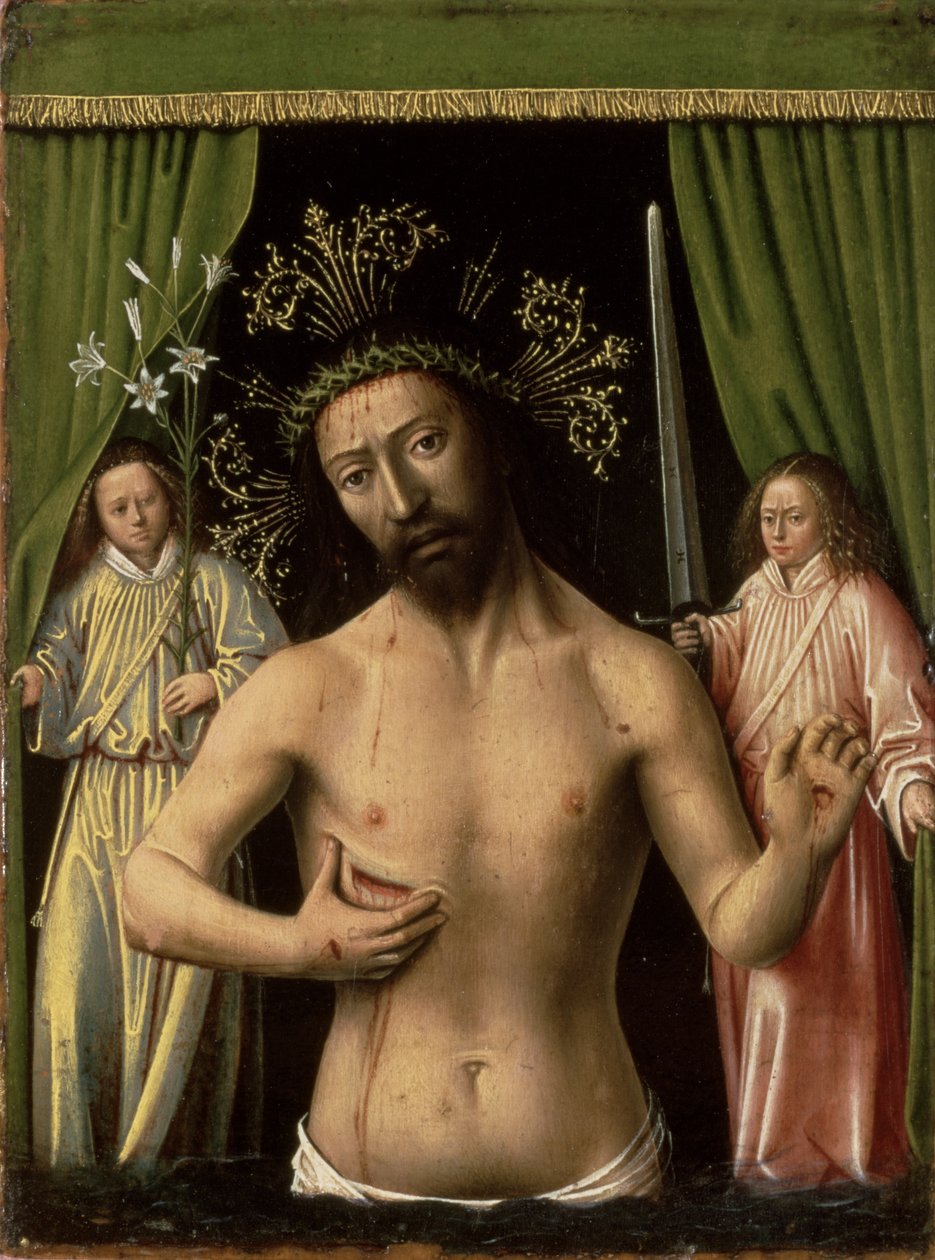 Krisztus mint a fájdalmak embere, 1450 alkotó: Petrus Christus