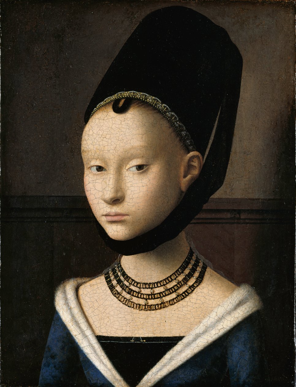 Egy fiatal nő portréja alkotó: Petrus Christus
