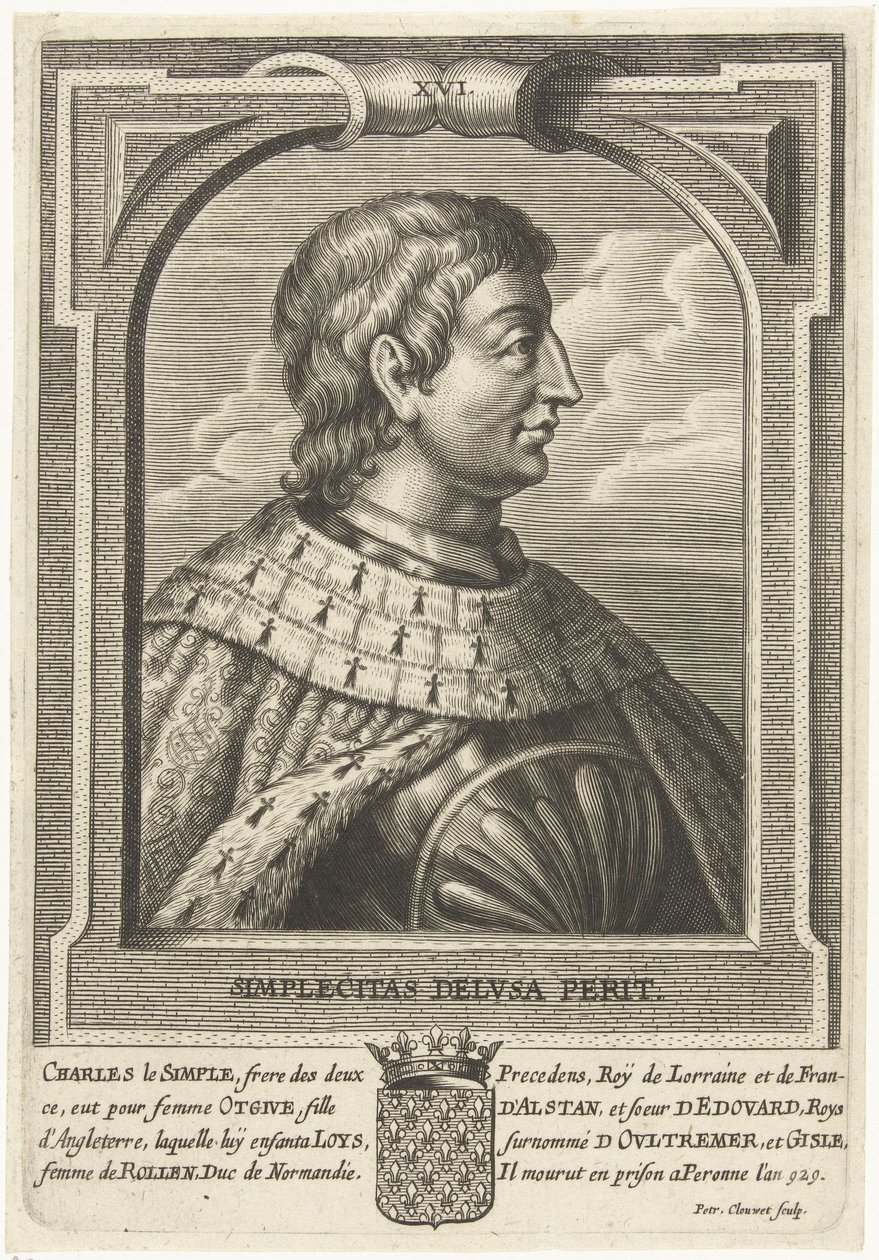 III. Károly francia (879-929) alkotó: Petrus Clouwet