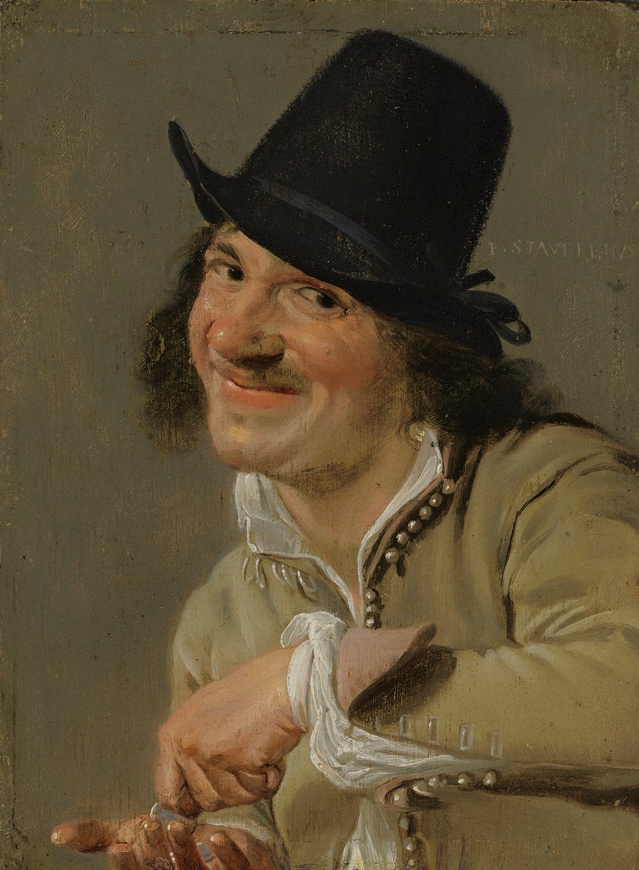 Hallás: Egy ember, aki érméket számol. . Az Öt érzék megszemélyesítései sorozatból, 1635-66 körül (olaj, fa) alkotó: Petrus Staverenus
