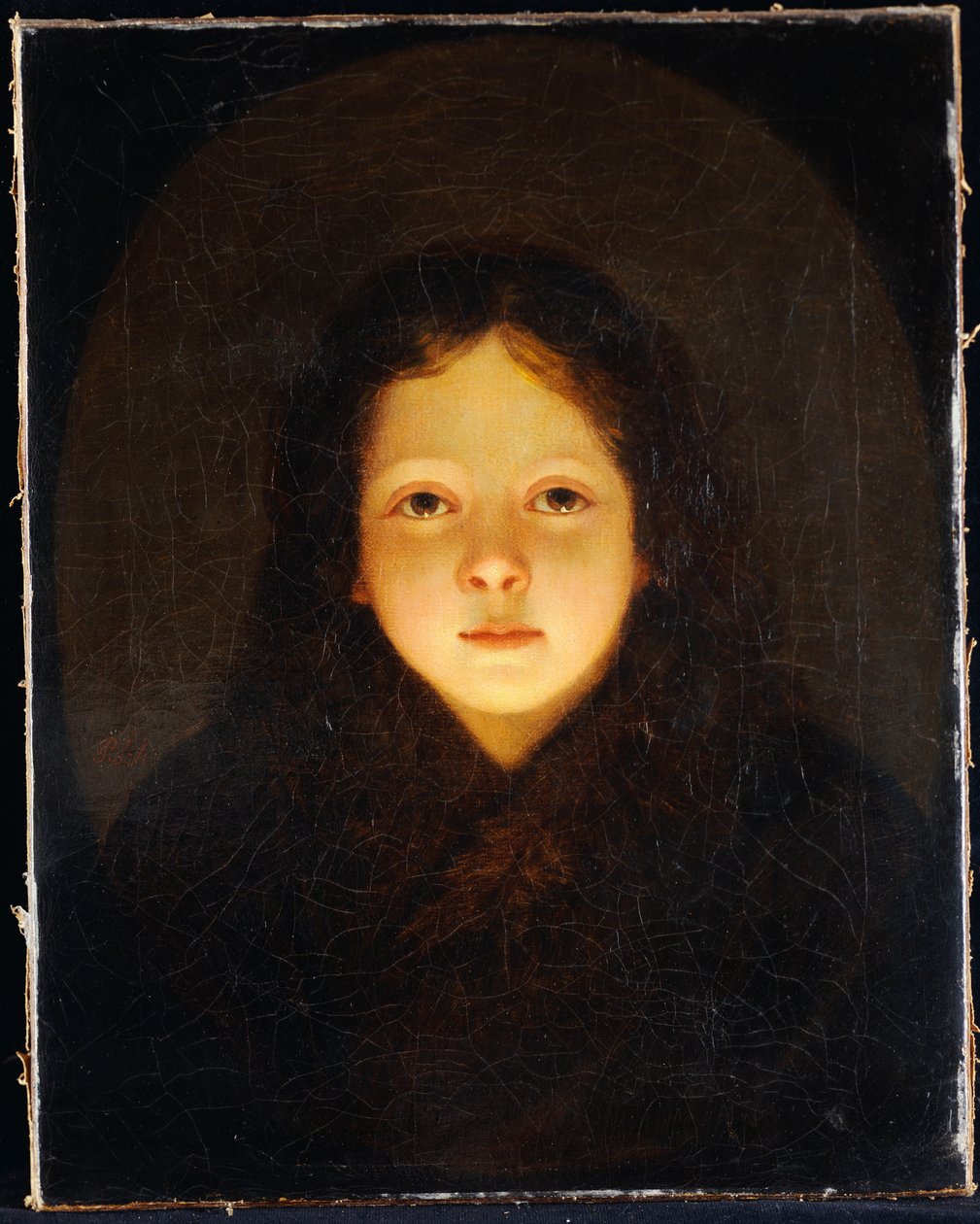 Egy lány, fej és vállak alkotó: Petrus van Schendel
