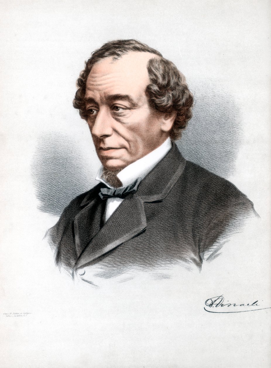 Benjamin Disraeli, Beaconsfield 1. grófja, brit konzervatív államférfi, 1890. alkotó: Petter and Galpin Cassell