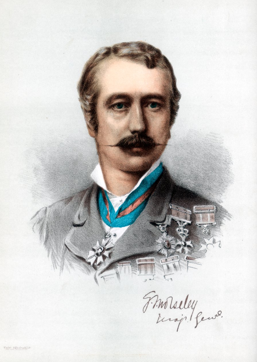 Garnet Joseph Wolseley, Wolseley 1. vikomt, ír származású brit katona, 1890 körül. alkotó: Petter and Galpin Cassell