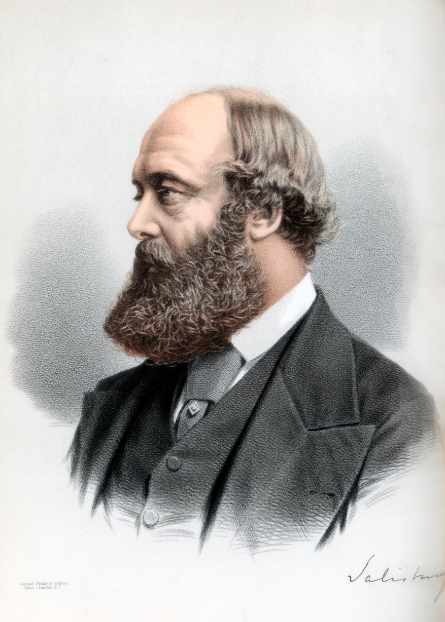 Robert Gascoyne-Cecil, Salisbury 3. márkija, brit államférfi és miniszterelnök, 1890. alkotó: Petter and Galpin Cassell