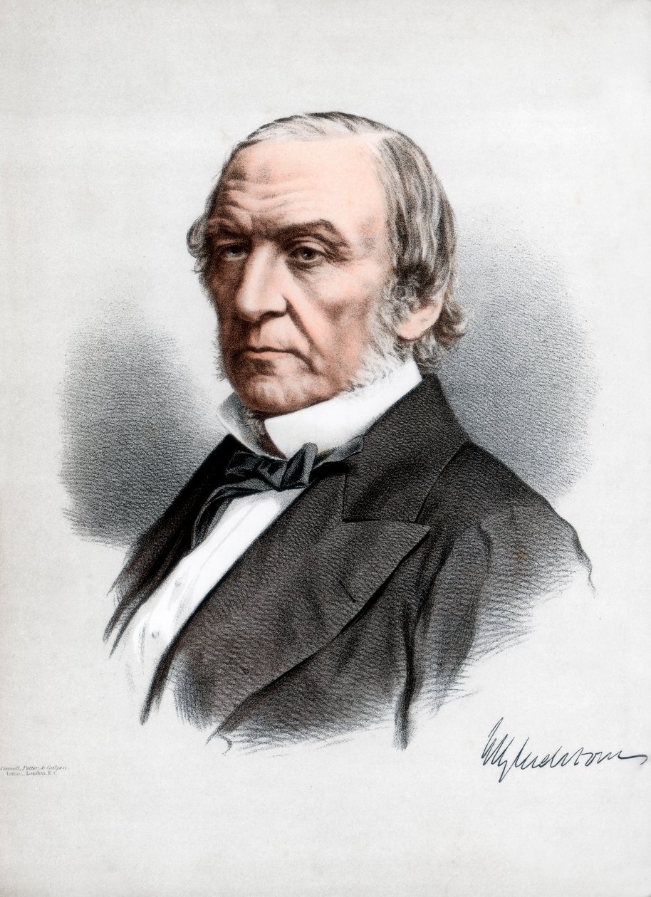 William Ewart Gladstone, a Brit Liberális Párt államférfija és miniszterelnöke, 1890. alkotó: Petter and Galpin Cassell