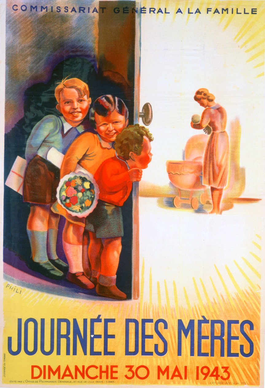 „Anyák napja, 1943. május 30., vasárnap”, 1943. alkotó: Phili