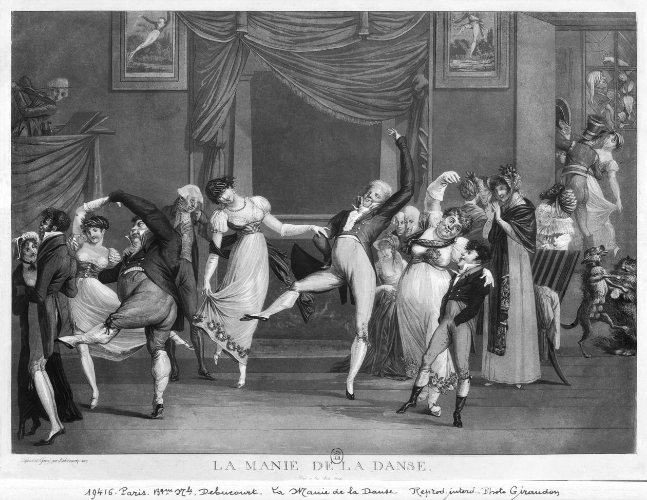 Táncmánia, 1809 alkotó: Philibert Louis Debucourt