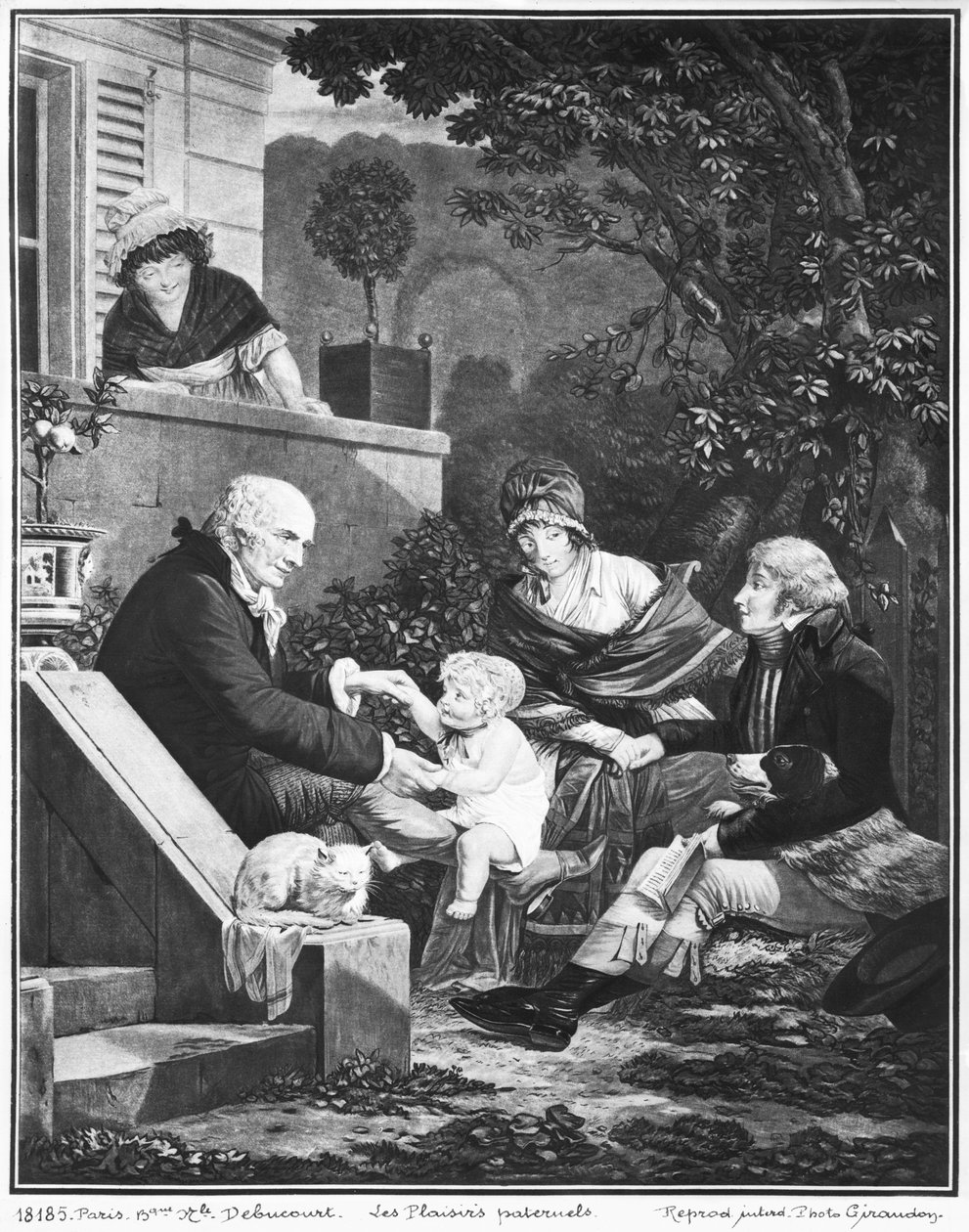 Az apai lét örömei, 1797 körül alkotó: Philibert Louis Debucourt