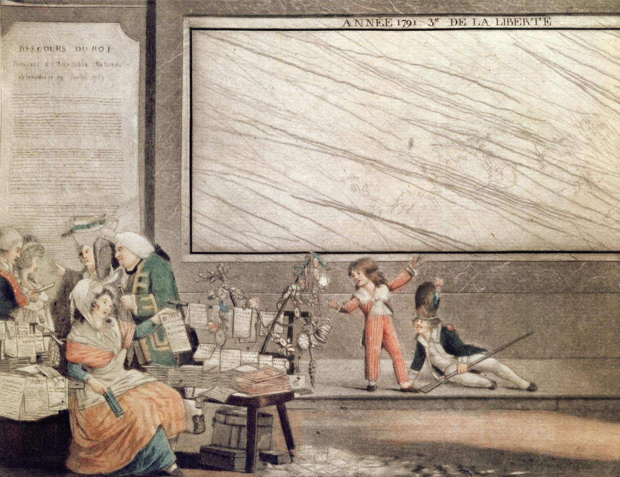 Nemzeti Almanach 1791-re, az Alkotmánybarátok tiszteletére, 1790 (színes akvatinta) (485195 részlet) alkotó: Philibert Louis Debucourt