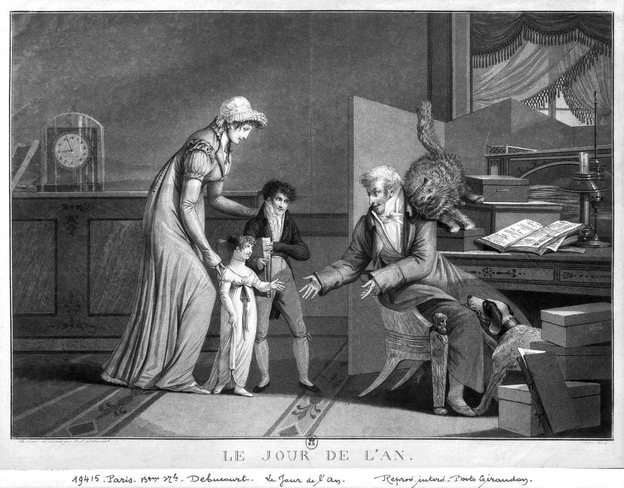 Újév napja, 1807 alkotó: Philibert Louis Debucourt