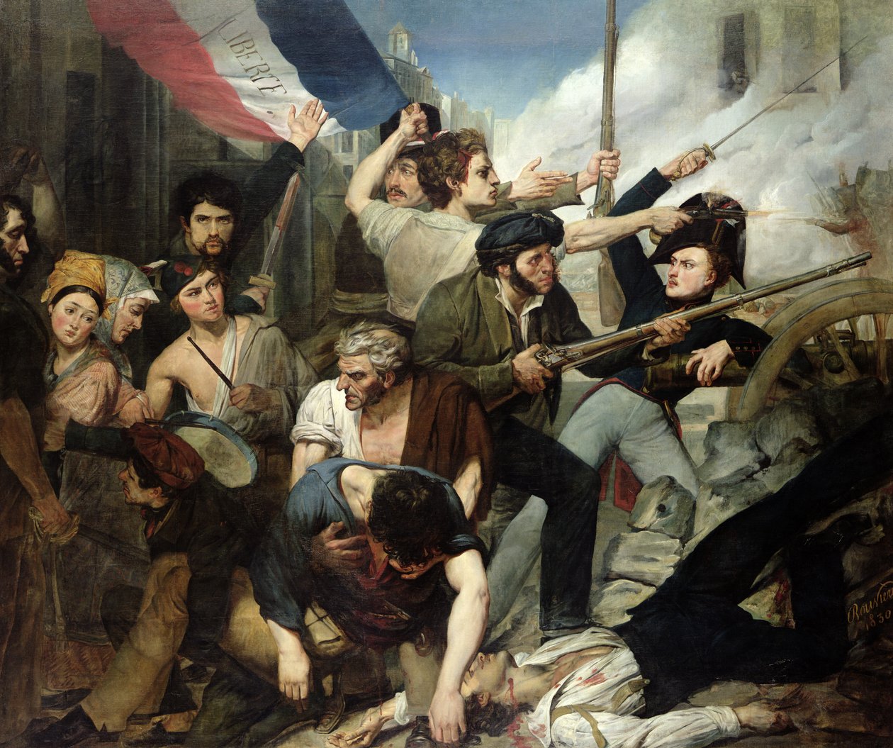 Az 1830-as forradalom színhelye alkotó: Philibert Rouviere