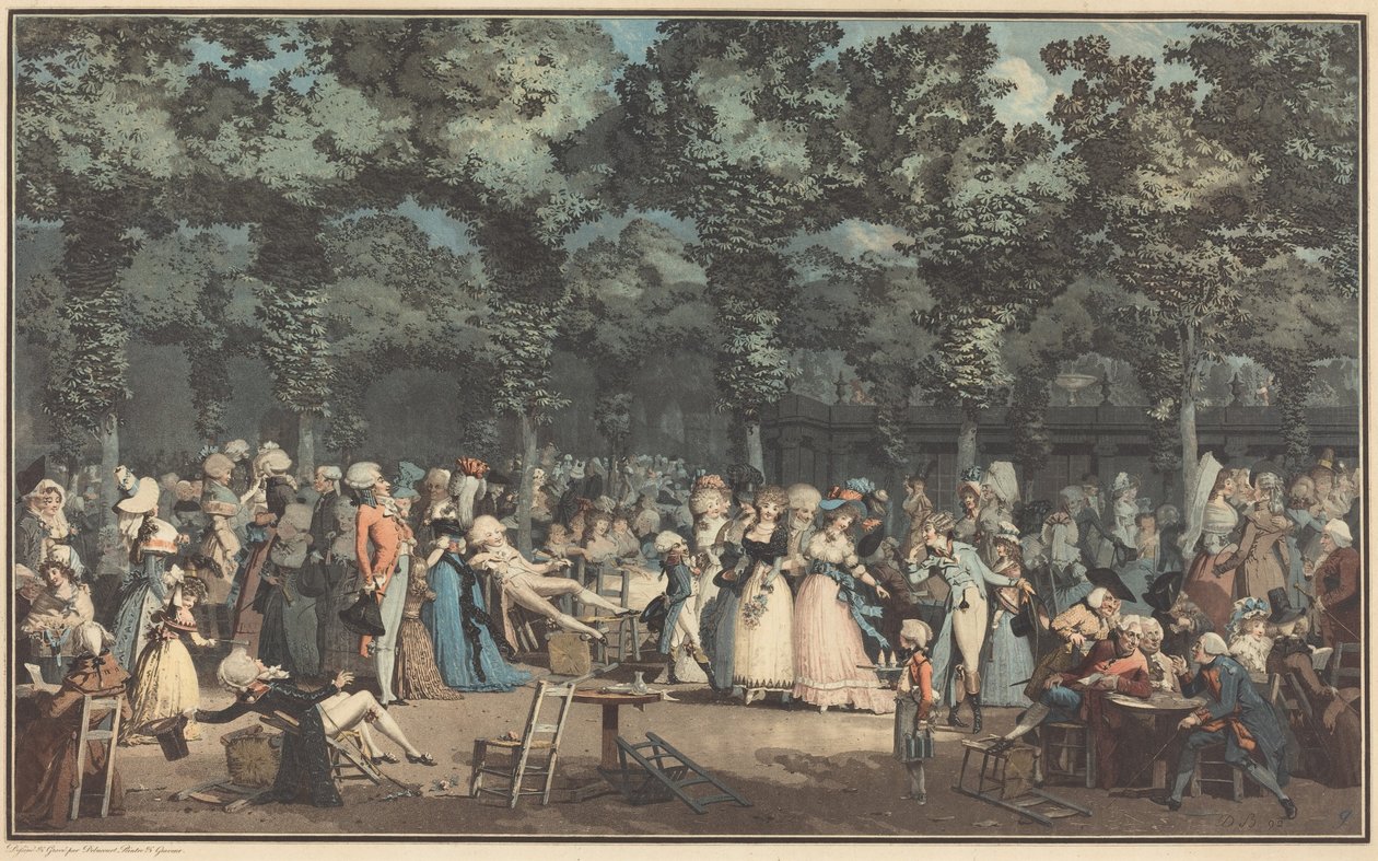 A nyilvános sétány alkotó: Philibert-Louis Debucourt