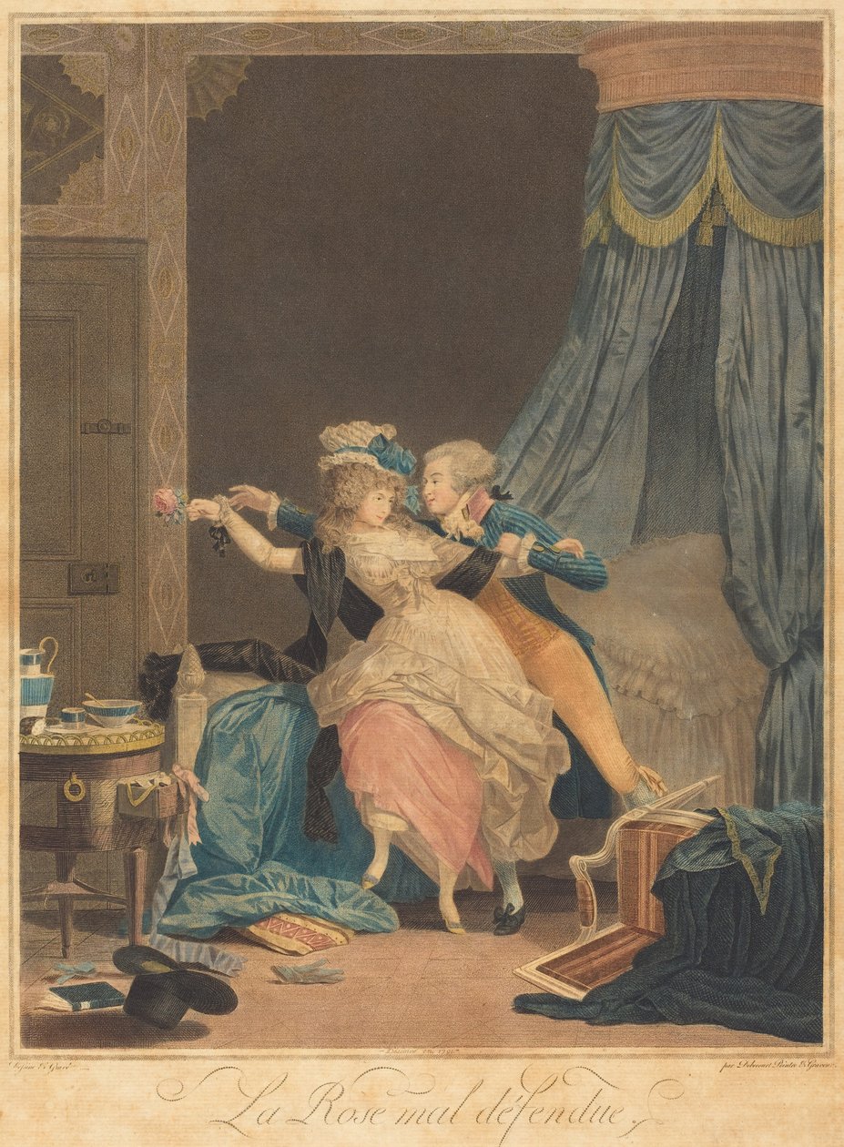 A rosszul védett rózsa alkotó: Philibert-Louis Debucourt
