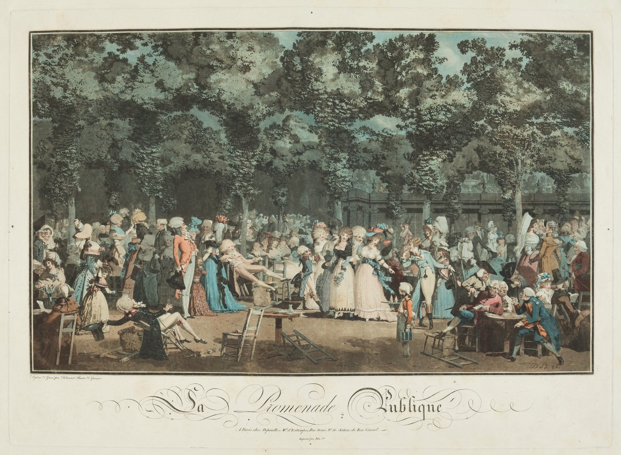 A nyilvános sétány alkotó: Philibert Louis Debucourt