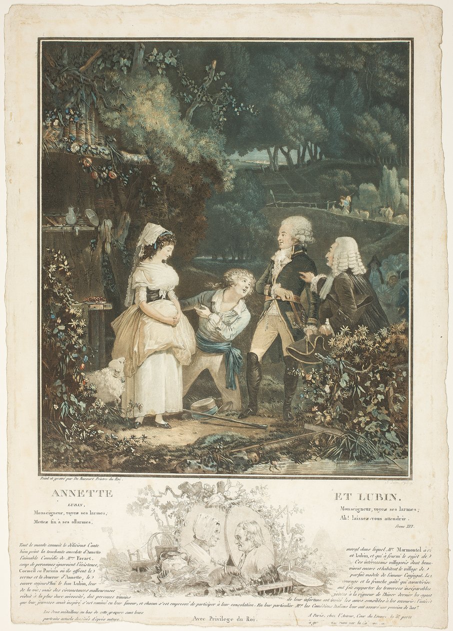 Annette és Lubin alkotó: Philibert Louis Debucourt