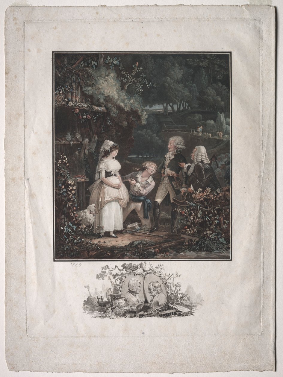 Annette és Lubin, 1789. alkotó: Philibert Louis Debucourt