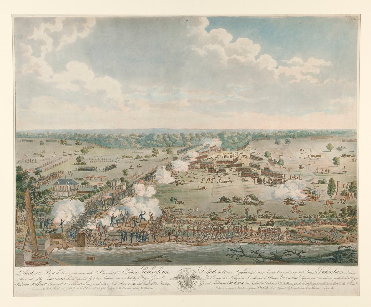 A brit hadsereg veresége (New Orleans-i csata) alkotó: Philibert Louis Debucourt
