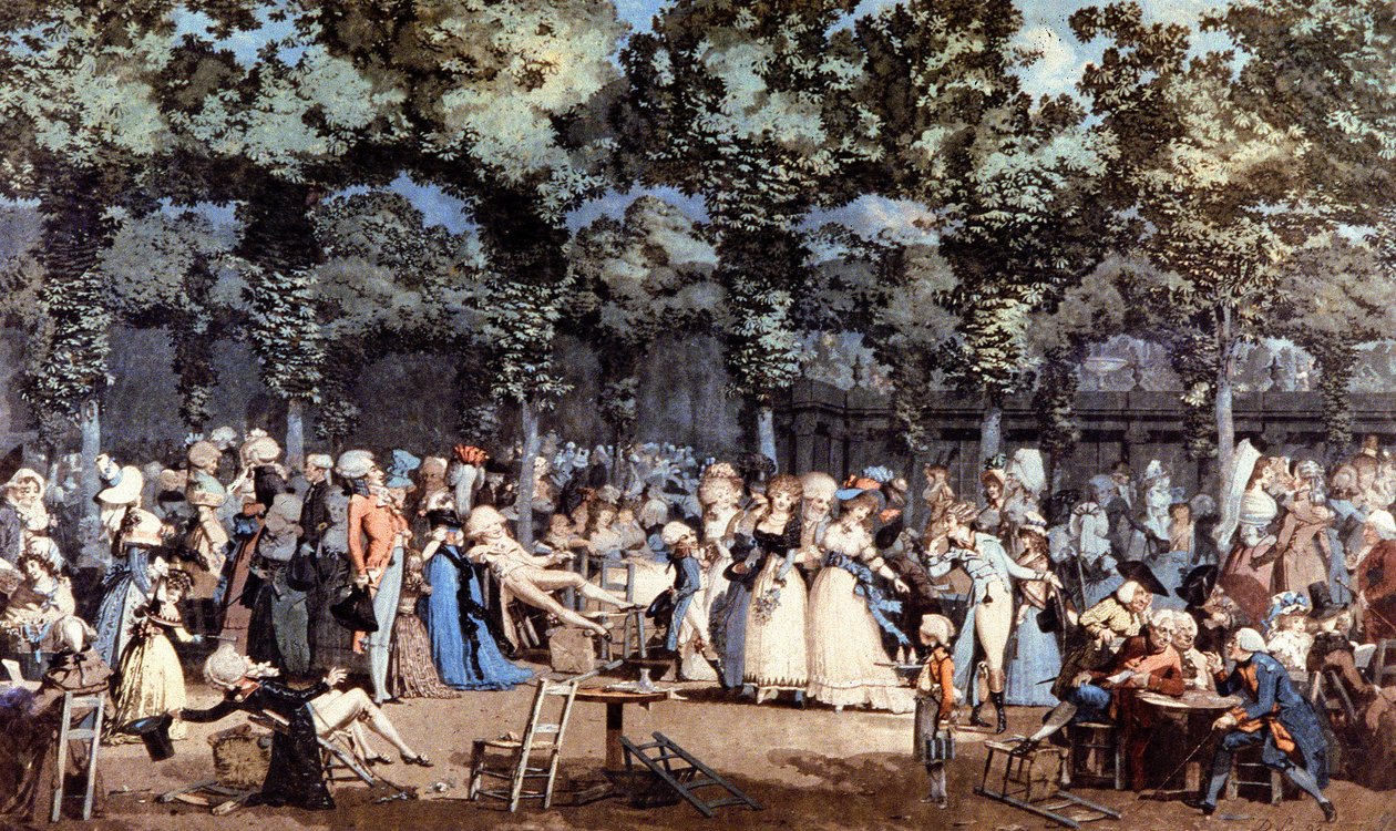 Fesztivál a párizsi Palais Royalban alkotó: Philibert Louis Debucourt