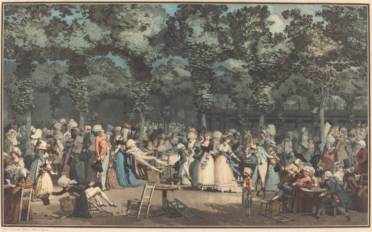 A nyilvános sétány alkotó: Philibert Louis Debucourt