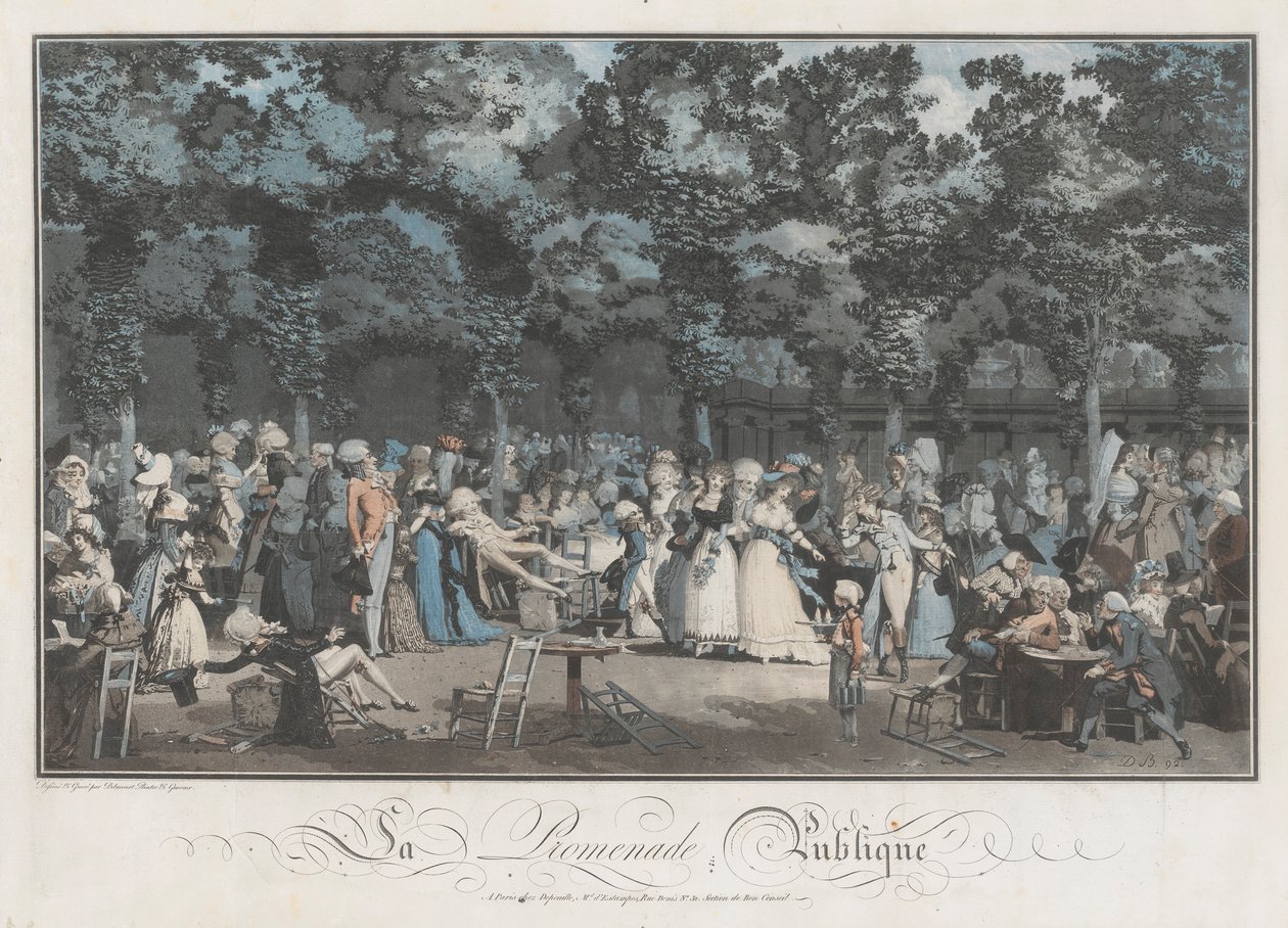 A nyilvános sétány alkotó: Philibert Louis Debucourt