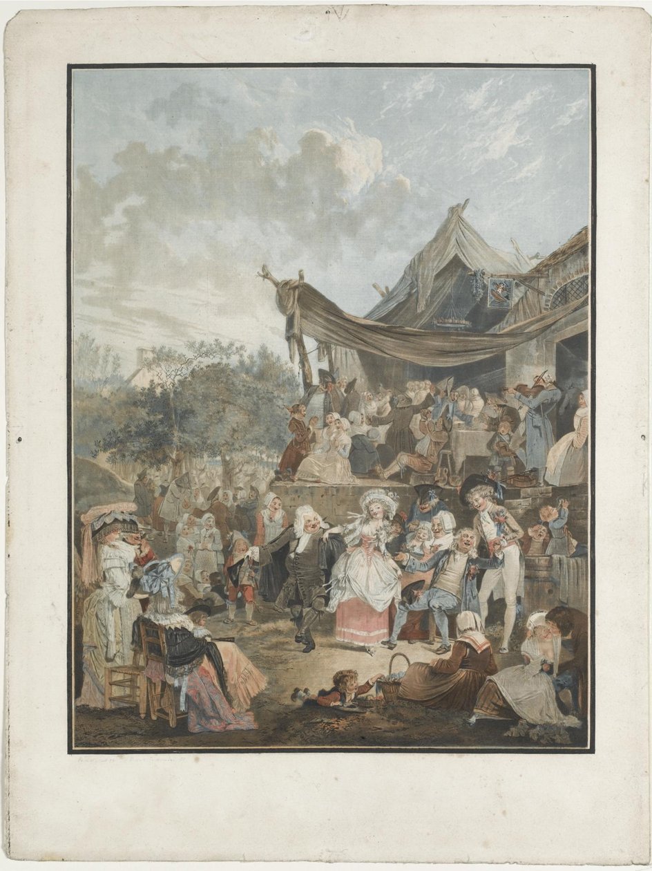 A menyasszony menüett, 1786 alkotó: Philibert Louis Debucourt