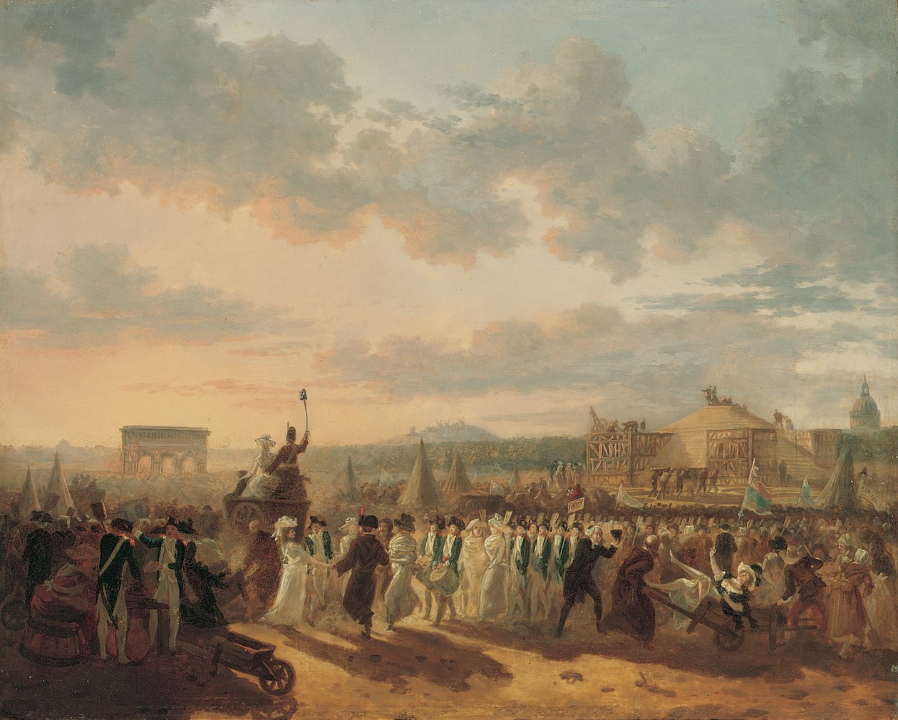 Az 1790. július 14-i Fete de la Federation előkészületei alkotó: Philibert Louis Debucourt