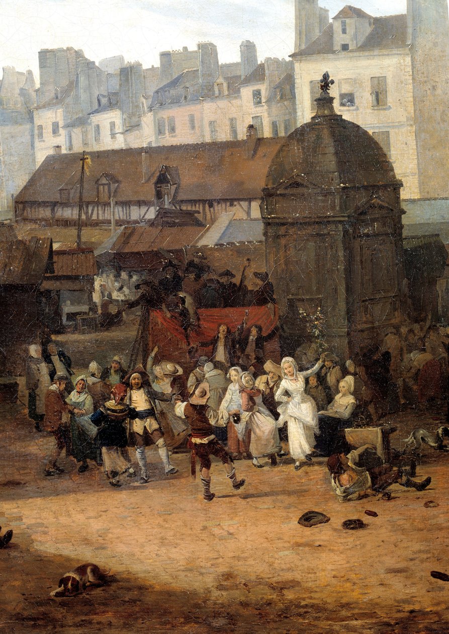 Párizs aux Halles városa által 1782.01.21-én tartott örvendezések a francia Dauphin Louis Joseph születése alkalmából alkotó: Philibert Louis Debucourt