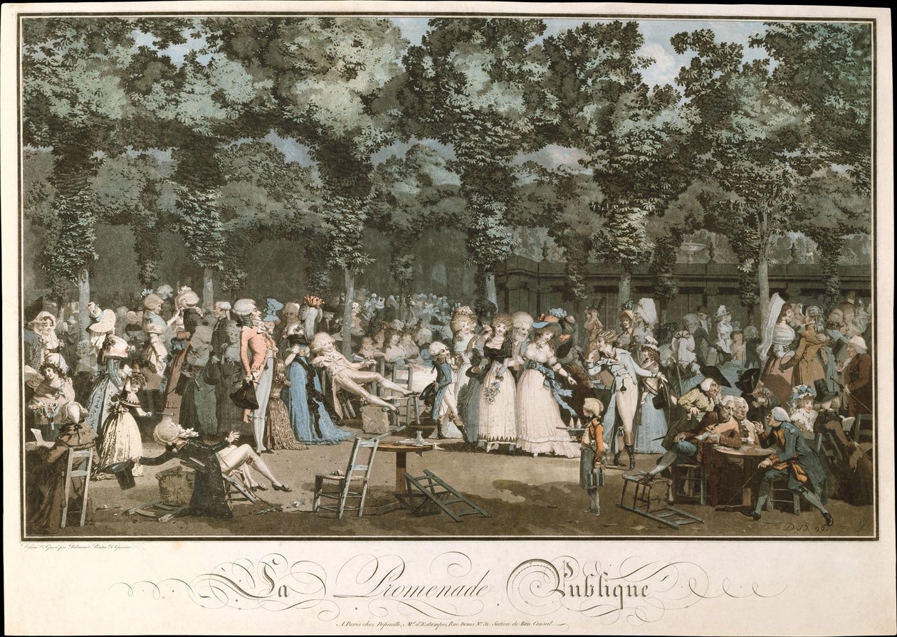 A nyilvános sétány, 1792 alkotó: Philibert Louis Debucourt
