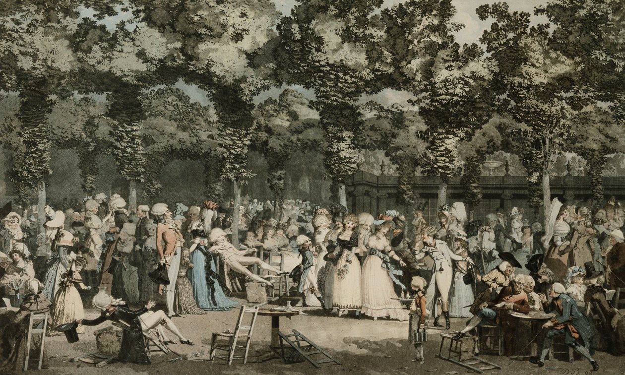 A nyilvános sétány; A nyilvános sétány, 1792 alkotó: Philibert Louis Debucourt