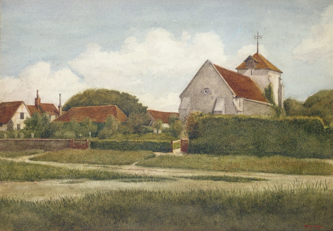A falu temploma, 1891 alkotó: Philip Burne Jones