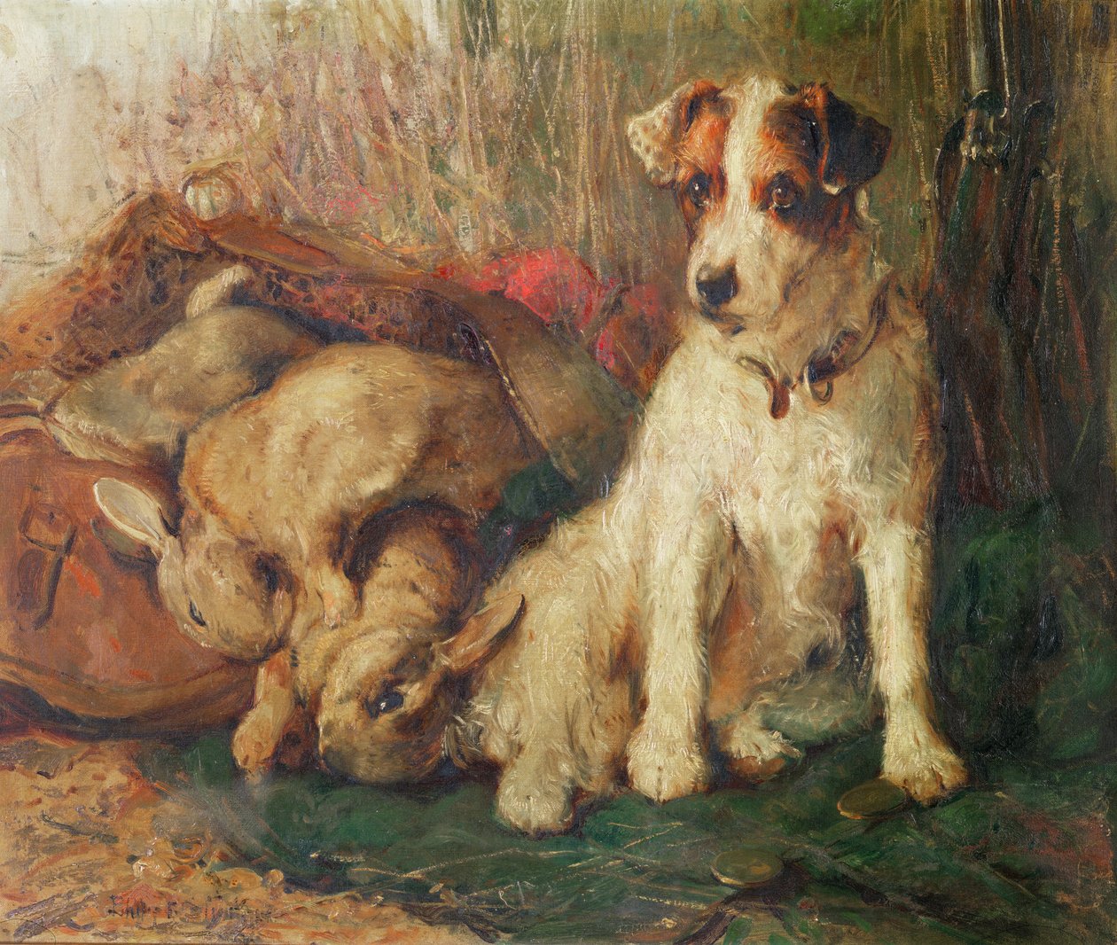 Left in Charge - Egy Foxterrier vaddal alkotó: Philip Eustace Stretton