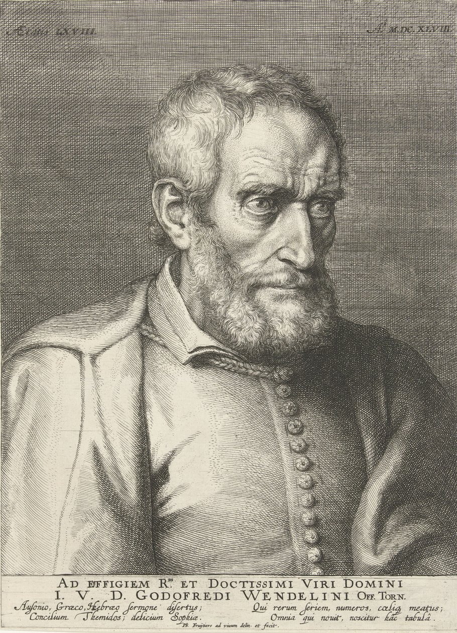 Godefridus Wendelinus portréja 68 évesen, Philip Fruytiers (1648) alkotó: Philip Fruytiers