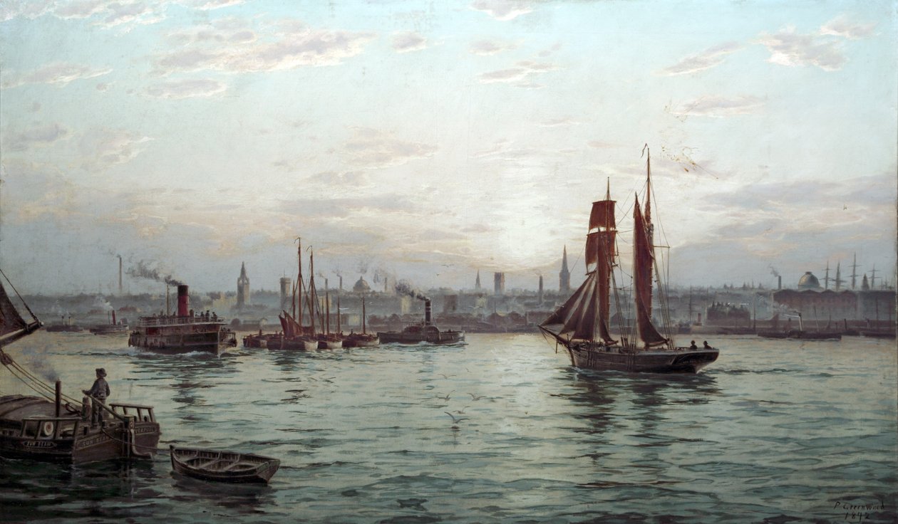 Liverpool kikötője (?) alkotó: Philip Greenwood
