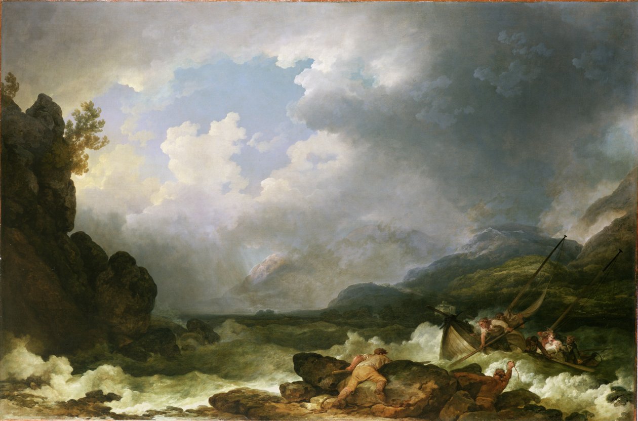 Belle Isle Windermere a viharban alkotó: Philippe Jacques de Loutherbourg