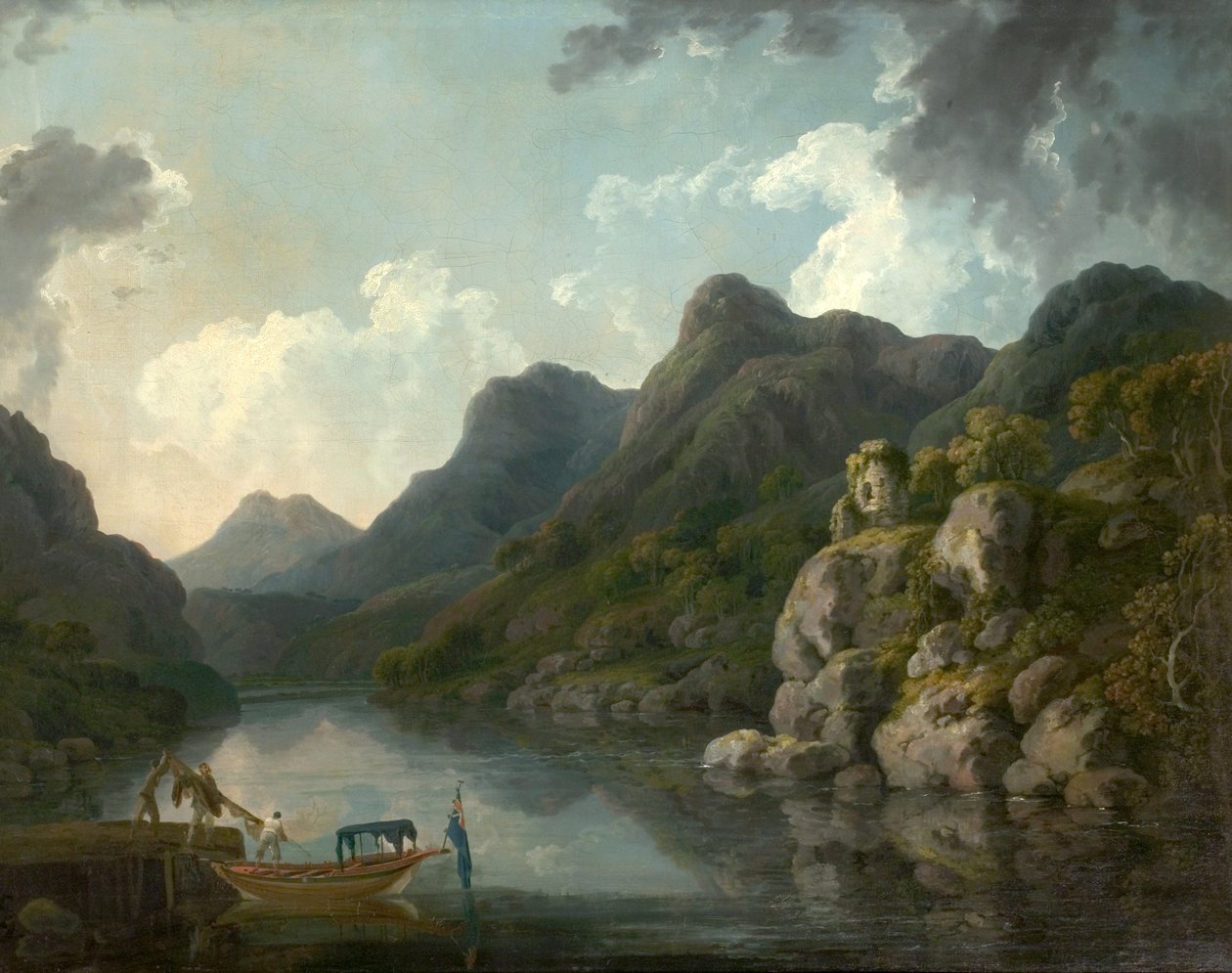 Snowdon kilátása Dolbardarn kastélyával Llanberisből, Észak-Walesből, 1787 alkotó: Philippe Jacques de Loutherbourg