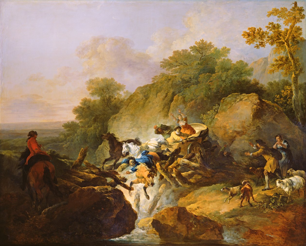 Fahíd szakadása, 1770 körül alkotó: Philippe Jacques de Loutherbourg