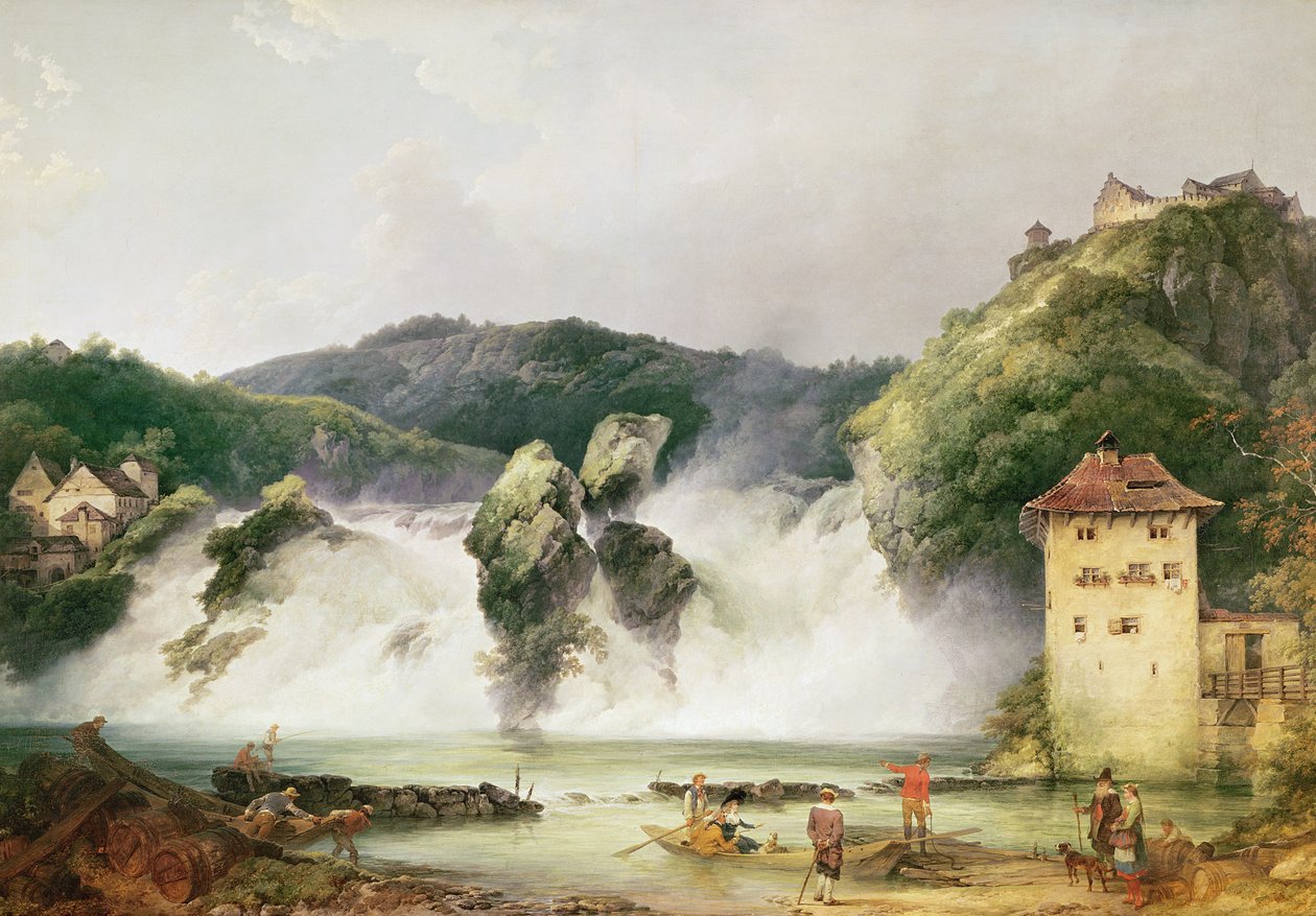 A Rajna-vízesés Schaffhausenben, 1775 alkotó: Philippe Jacques de Loutherbourg