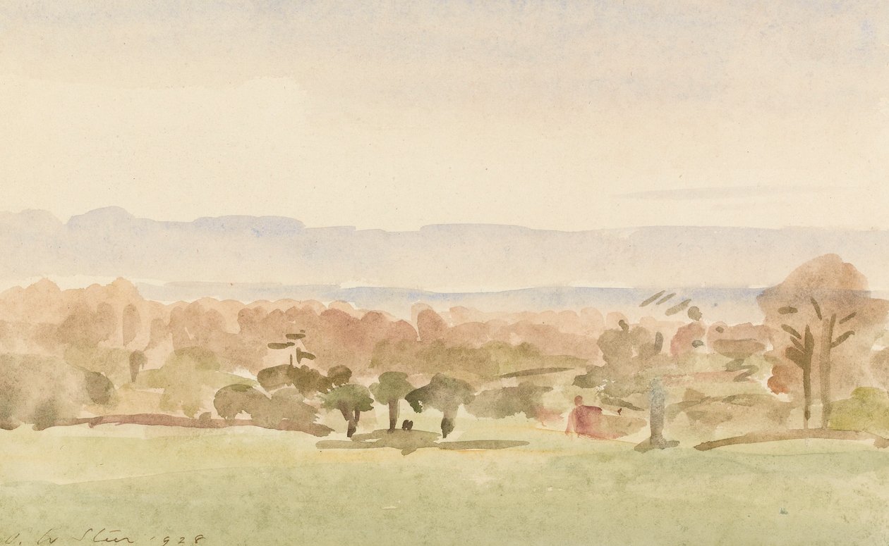 Táj, esetleg Framlingham, Suffolk alkotó: Philip Wilson Steer