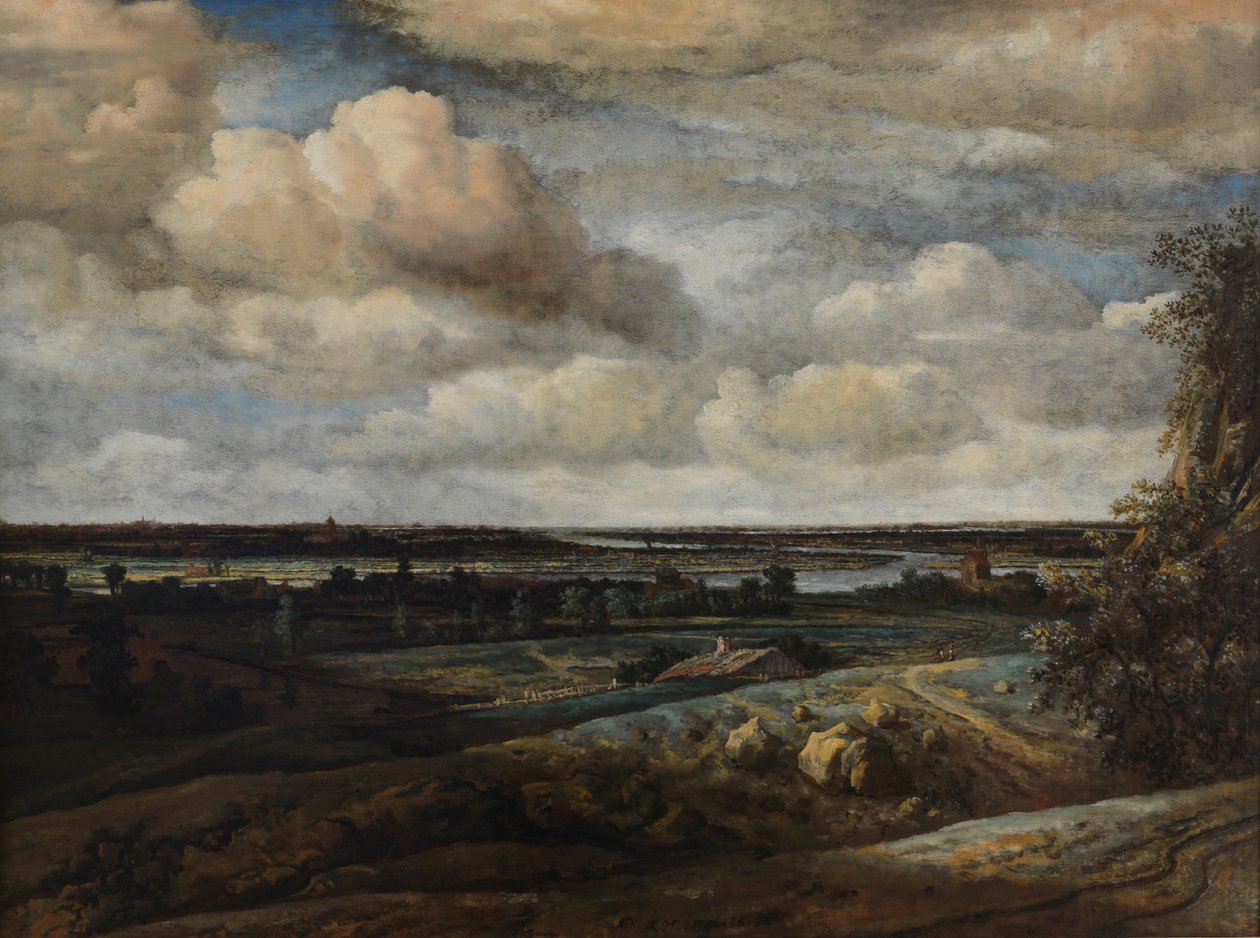 Holland panoráma táj folyóval alkotó: Philip de Koninck