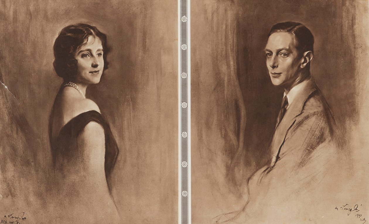 György király és Erzsébet királyné alkotó: Philip Alexius de (after) Laszlo