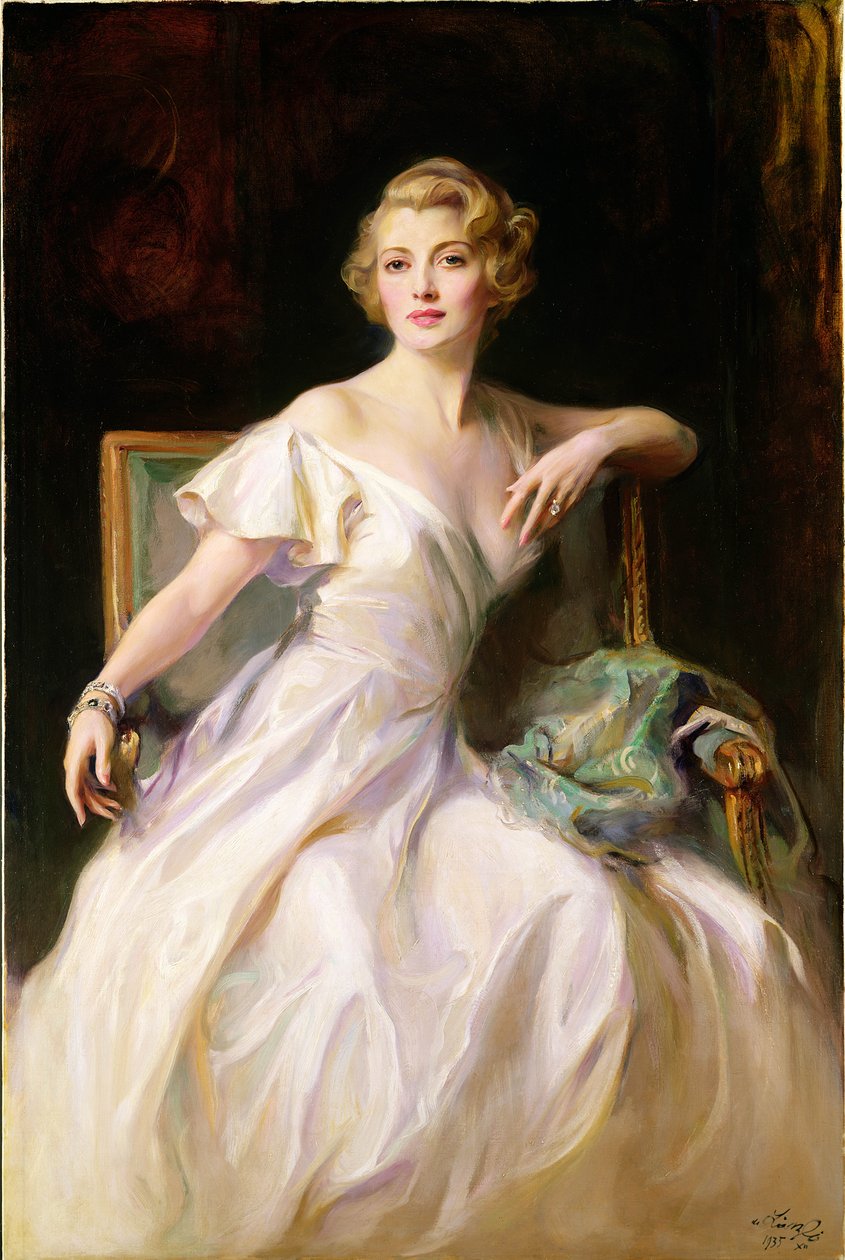 A fehér ruha – Joan Clarkson portréja alkotó: Philip Alexius de Laszlo