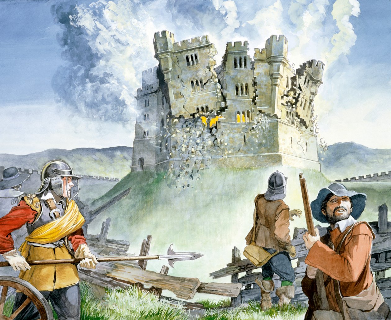 Polgárháborús ostrom az Old Wardour kastélyban, 1644, 1990-2010 alkotó: Philip Corke