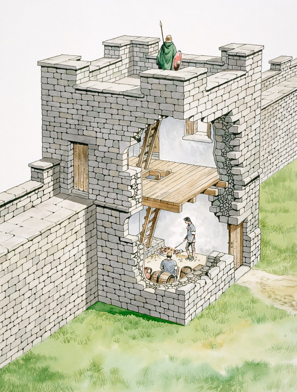 Hadrianus fala: Banks East Turret, 2. század, 1990-2010 alkotó: Philip Corke