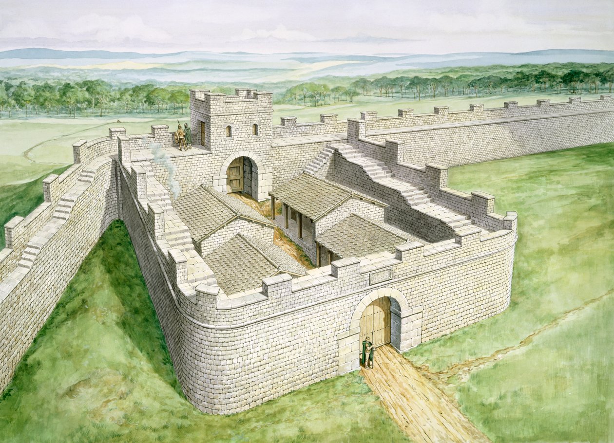 Hadrians Wall Cawfields Milecastle, 2. század, 1990-2010 alkotó: Philip Corke