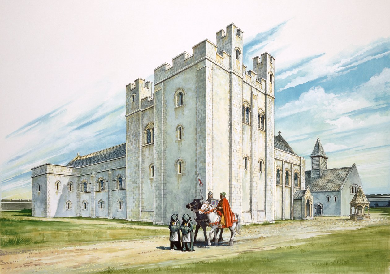 "A központi épületek", Sherborne Old Castle, Dorset alkotó: Philip Corke