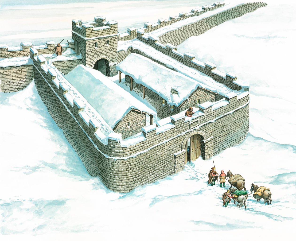 Winshields Milecastle, Hadrianus fala, Northumberland, 2007. alkotó: Philip Corke