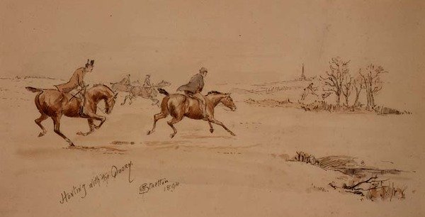 Vadászat a Quornnal alkotó: Philip Eustace Stretton