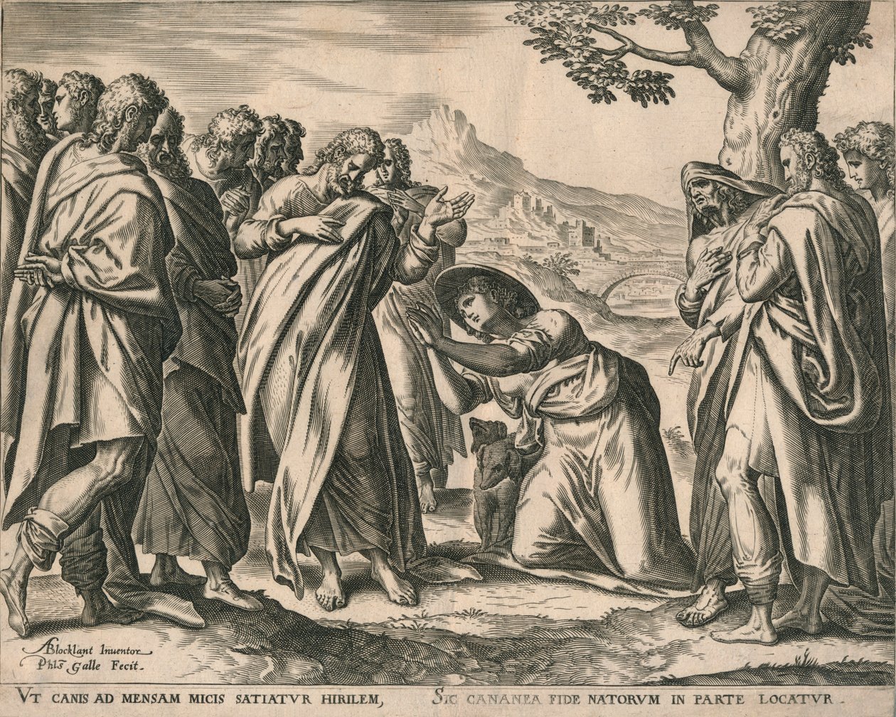 Krisztus és a kánaáni asszony, 1577-1579. alkotó: Philip Galle