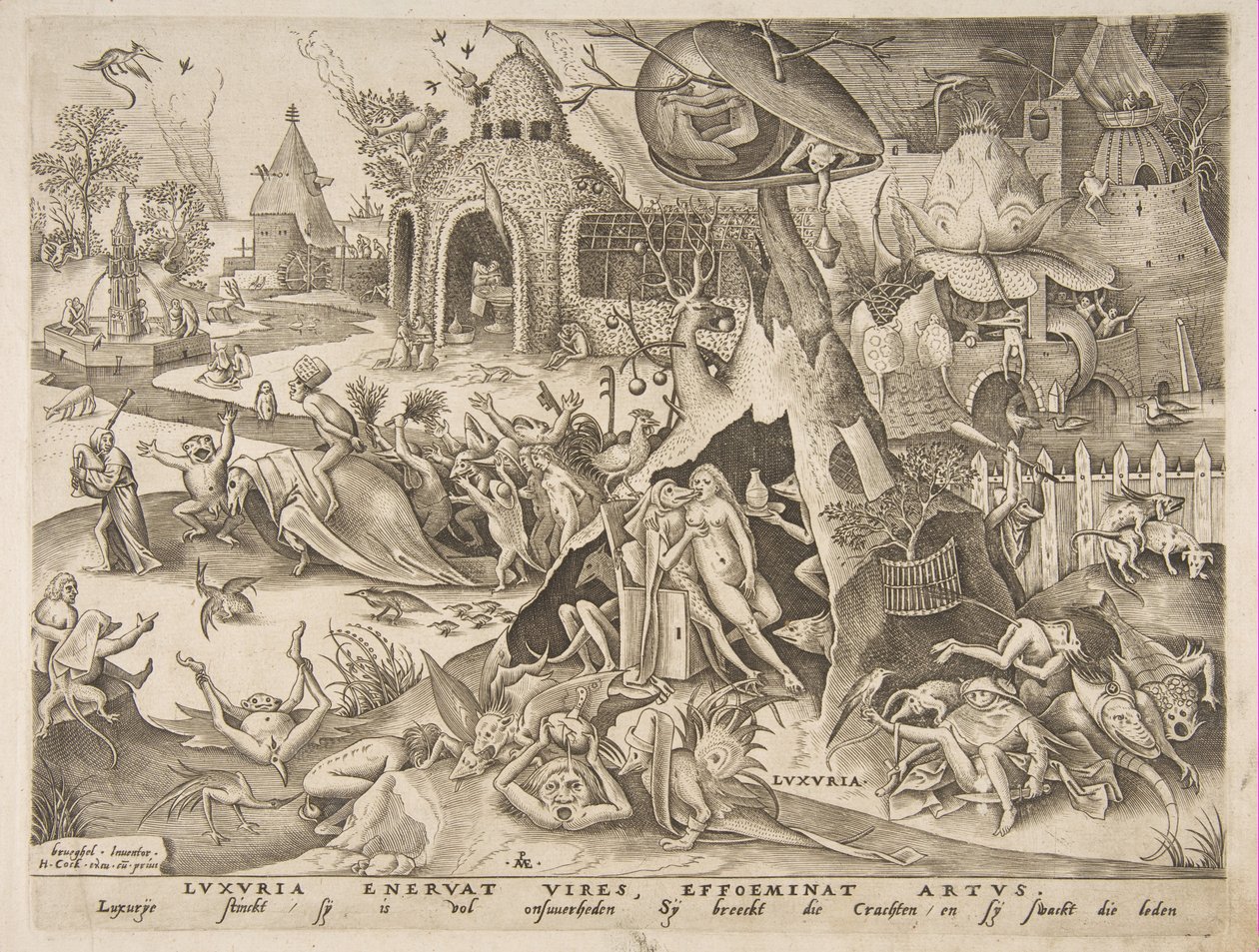 Lust Luxuria A hét halálos bűnből, 1558. alkotó: Philip Galle