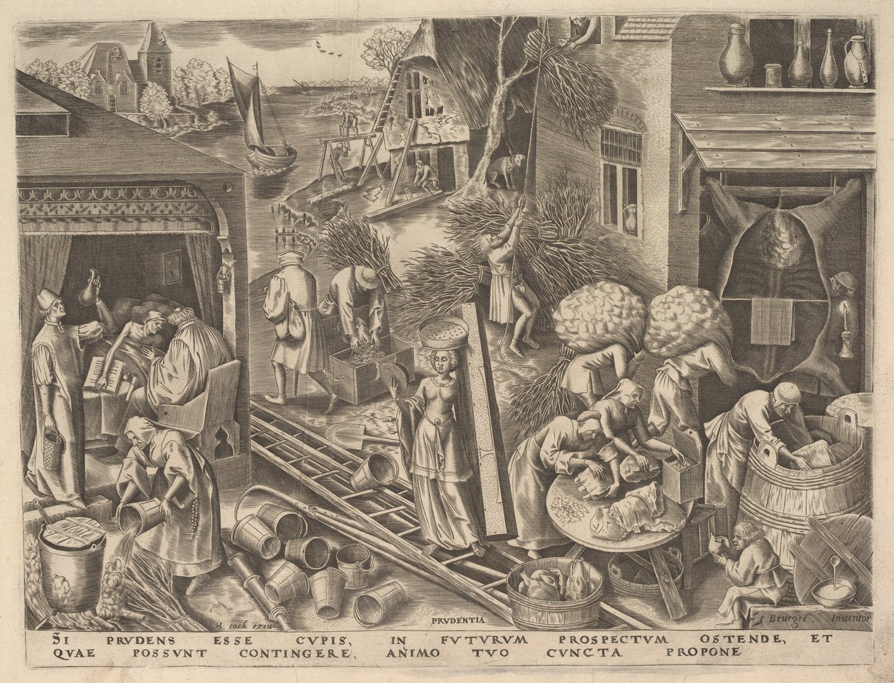Prudence Prudentia az erényekből, kb. 1559-60. alkotó: Philip Galle
